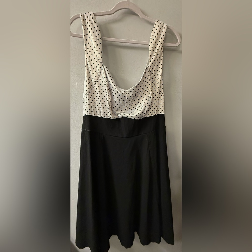 Torrid Black and White Polka Dot Swing Dress size 14